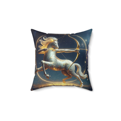 Sculpted Elegance and Blossoms - Sagittarius - Sagittarius Sculpted Elegance and Blossoms Pillow - 31.2