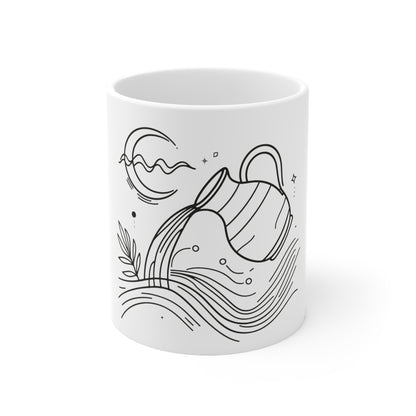Astral Minimalism - Aquarius - Aquarius Astral Minimalism Mug - 53.10