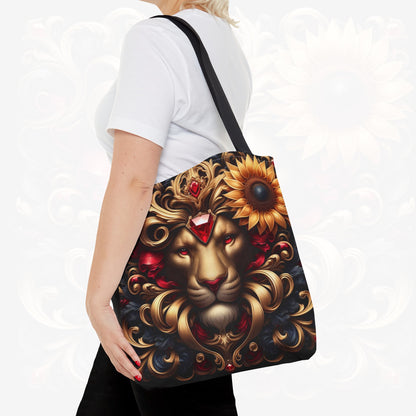 Astrological Blossoms and Crystals - Leo - Radiant Majesty Tote Bag - 50