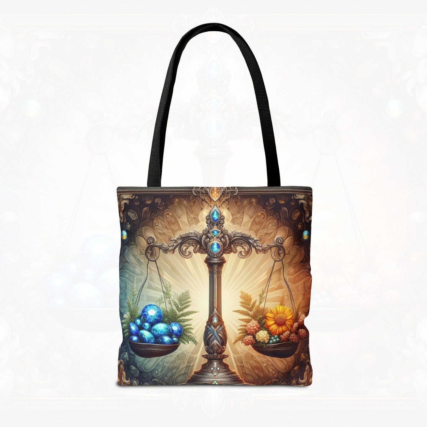 Astrological Blossoms and Crystals - Libra - Harmonious Balance Tote Bag - 50