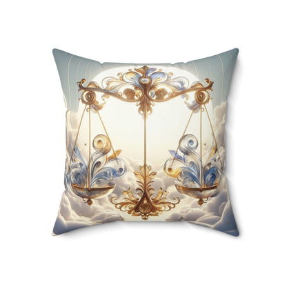Sculpted Elegance and Blossoms - Libra - Libra Sculpted Elegance and Blossoms Pillow - 31.2
