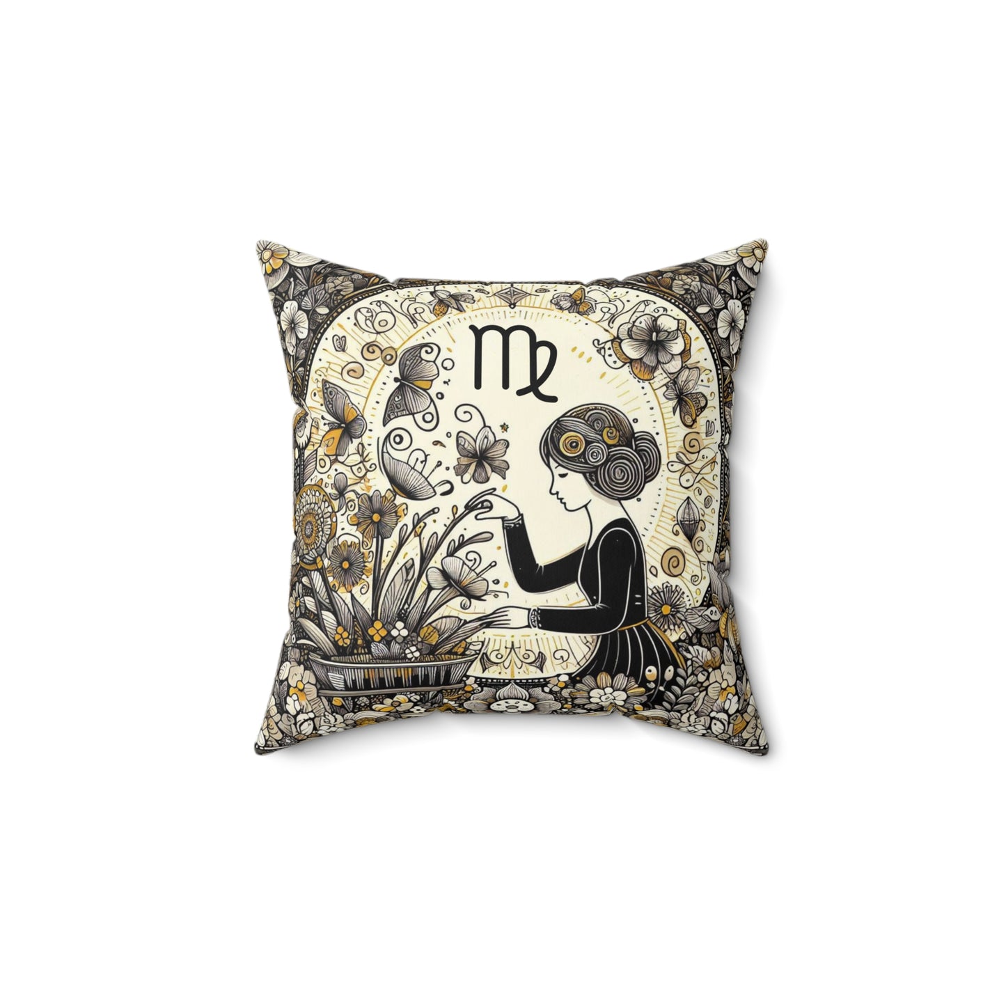 Astrological Artistry - Virgo - Virgo Artistic Symbolism Pillow - 33