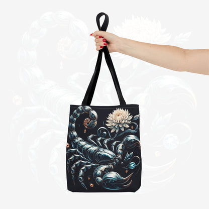 Astrological Blossoms and Crystals - Scorpio - Mystical Depths Tote Bag - 50