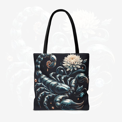 Astrological Blossoms and Crystals - Scorpio - Mystical Depths Tote Bag - 50