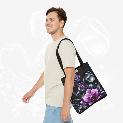 Astrological Blossoms and Crystals - Aquarius Visionary Insight Tote Bag - 50