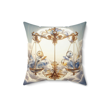 Sculpted Elegance and Blossoms - Libra - Libra Sculpted Elegance and Blossoms Pillow - 31.2