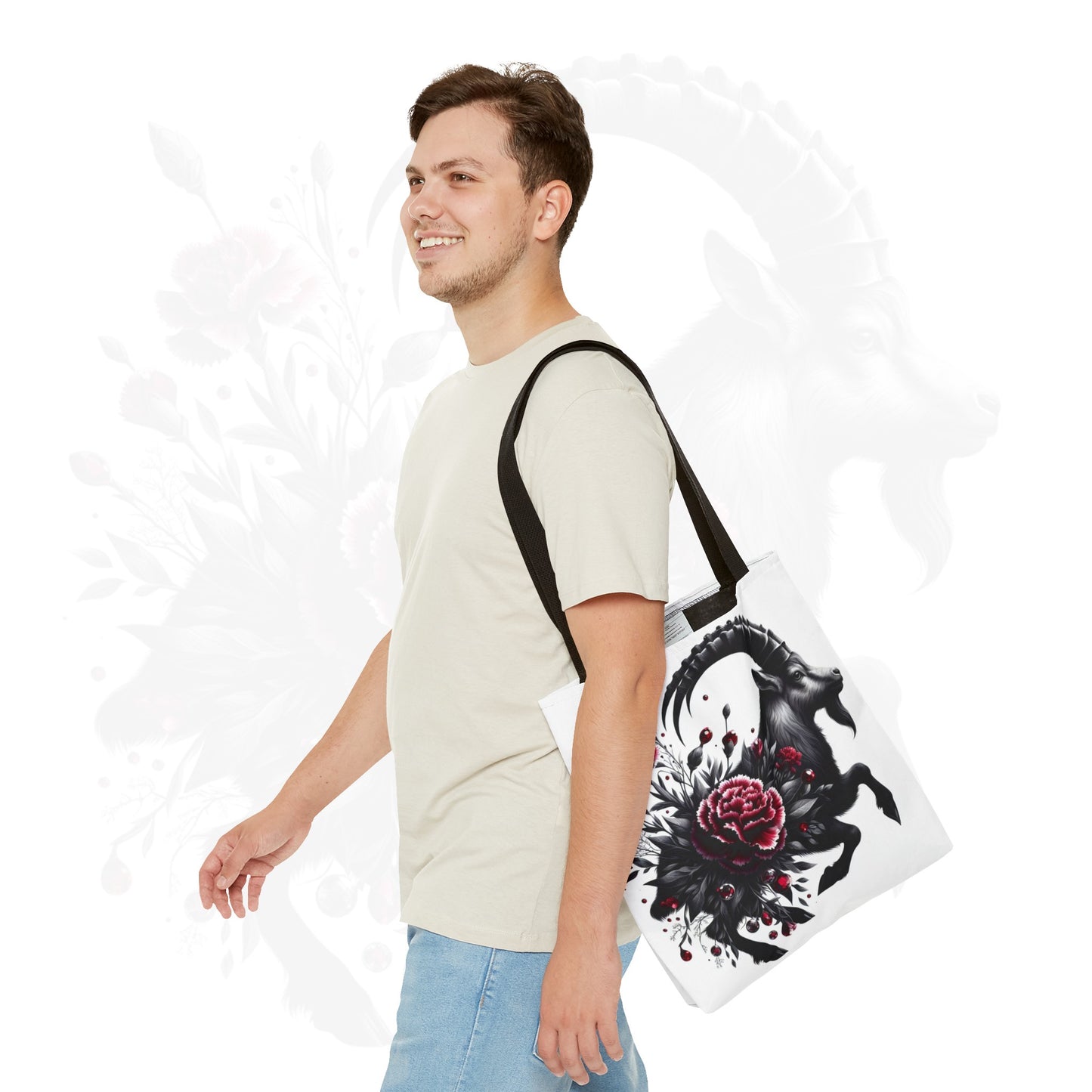 Astrological Blossoms and Crystals - Capricorn - Visionary Insight Tote Bag - 50