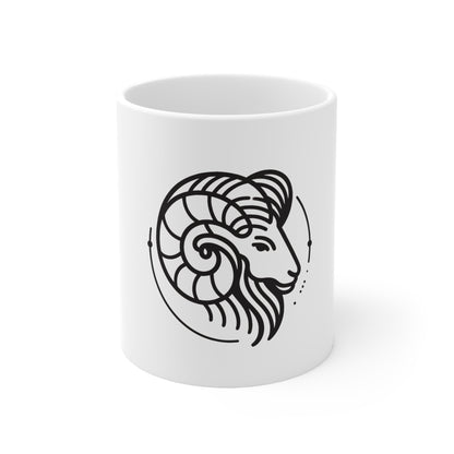 Astral Minimalist - Aries - Aries Astral Minimalism Mug - 53.10