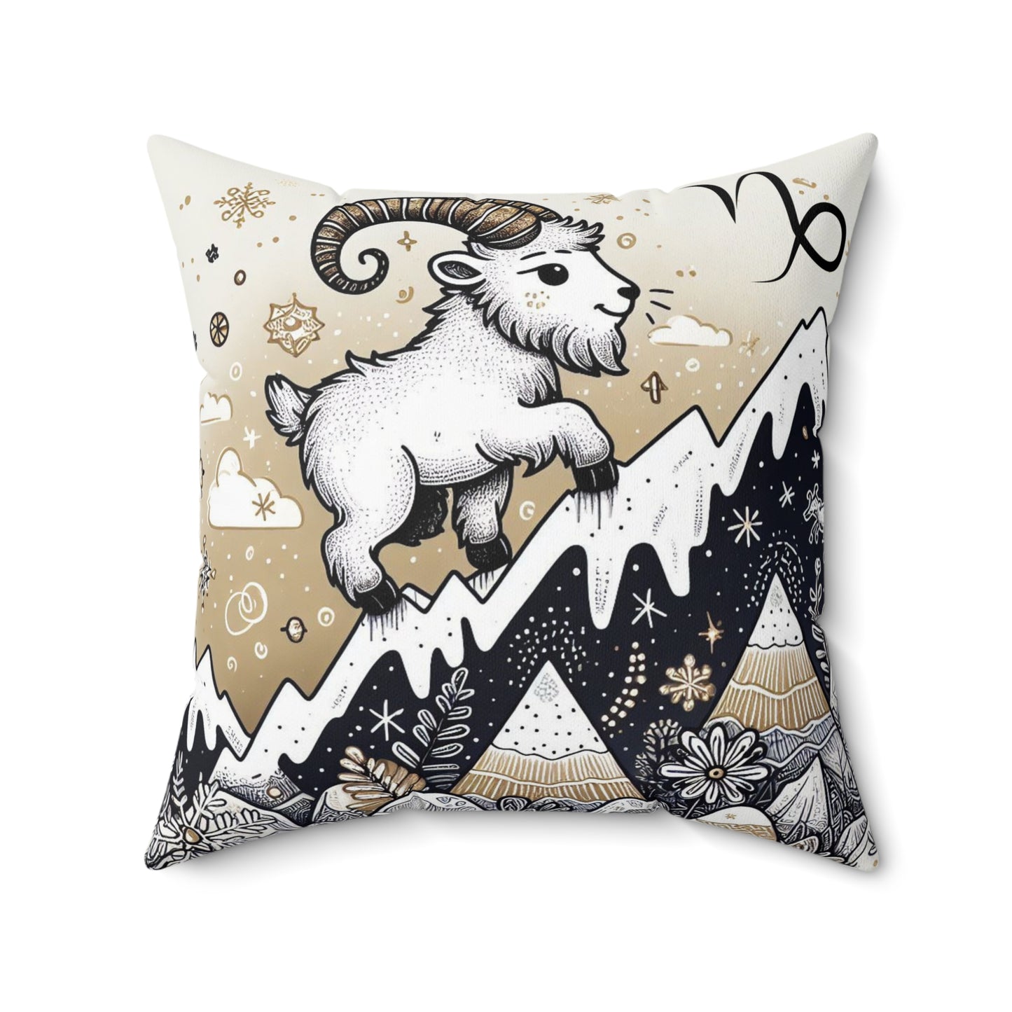 Astrological Artistry - Capricorn - Capricorn Artistic Symbolism Pillow - 33