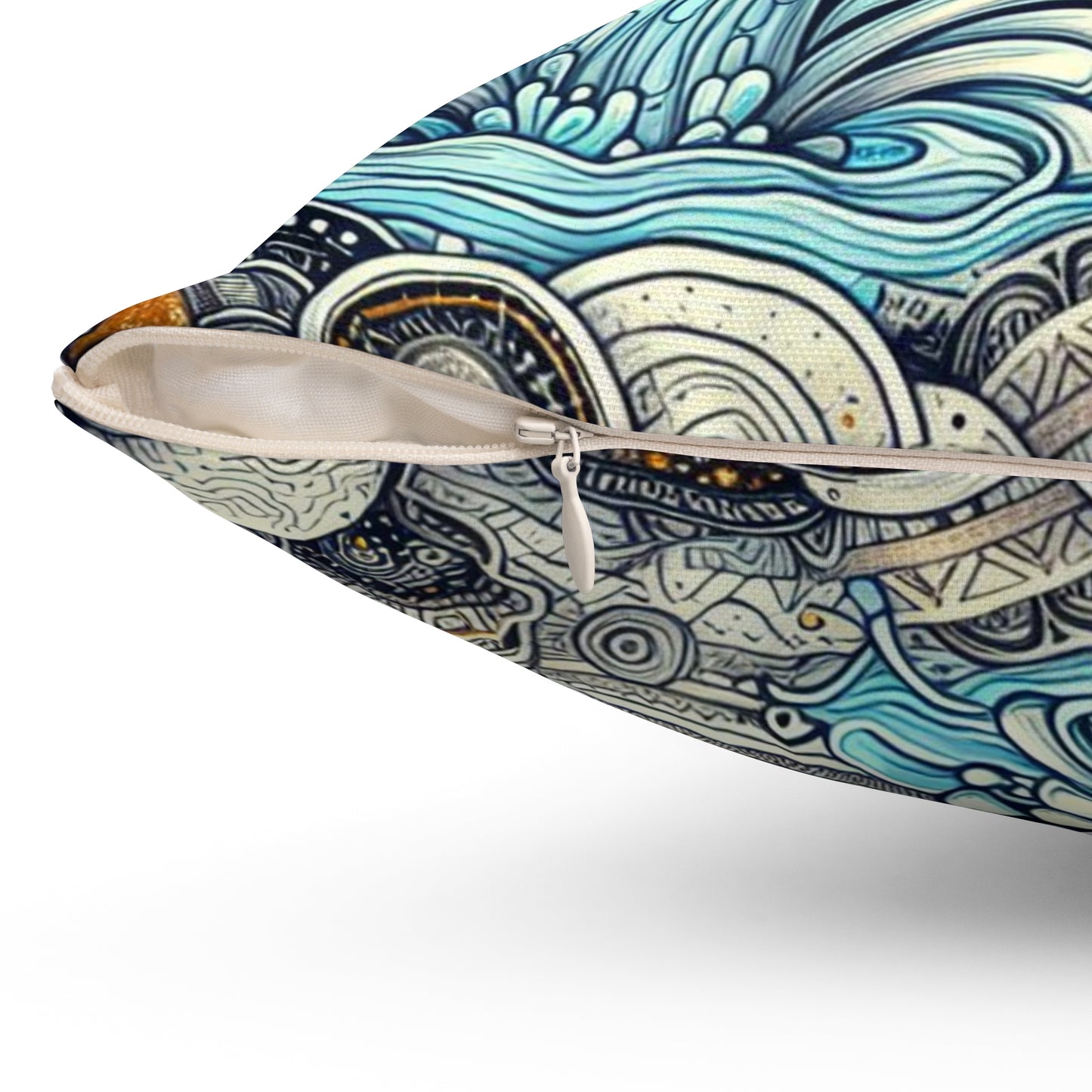 Astrological Artistry - Aquarius - Aquarius Artistic Symbolism Pillow - 33