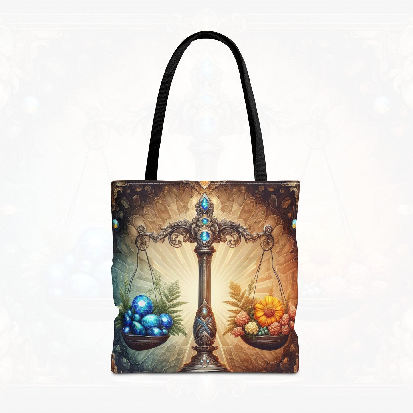 Astrological Blossoms and Crystals - Libra - Harmonious Balance Tote Bag - 50