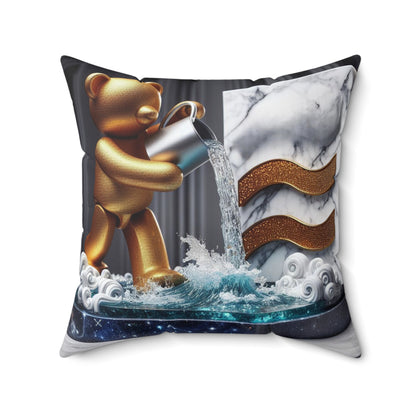 Marble Elegance - Aquarius - Aquarius Marble Elegance Pillow - 43