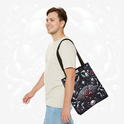 Astrological Blossoms and Crystals - Cancer - Moonlit Serenity Tote Bag - 50