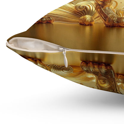 Sculpted Elegance and Blossoms - Leo - Leo Sculpted Elegance and Blossoms Pillow - 31.2