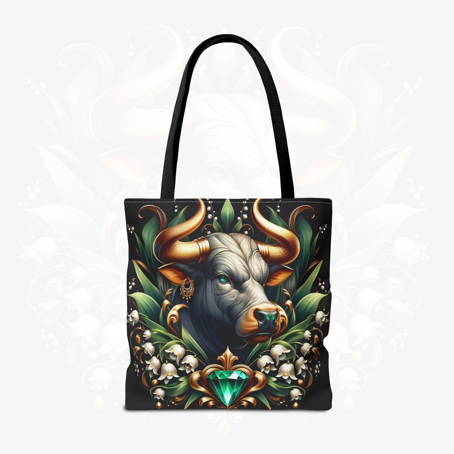 Astrological Blossoms and Crystals - Taurus - Earthly Elegance Tote Bag