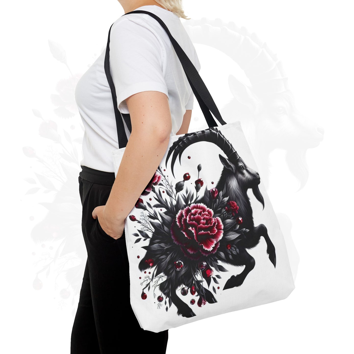 Astrological Blossoms and Crystals - Capricorn - Visionary Insight Tote Bag - 50