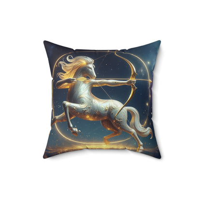 Sculpted Elegance and Blossoms - Sagittarius - Sagittarius Sculpted Elegance and Blossoms Pillow - 31.2