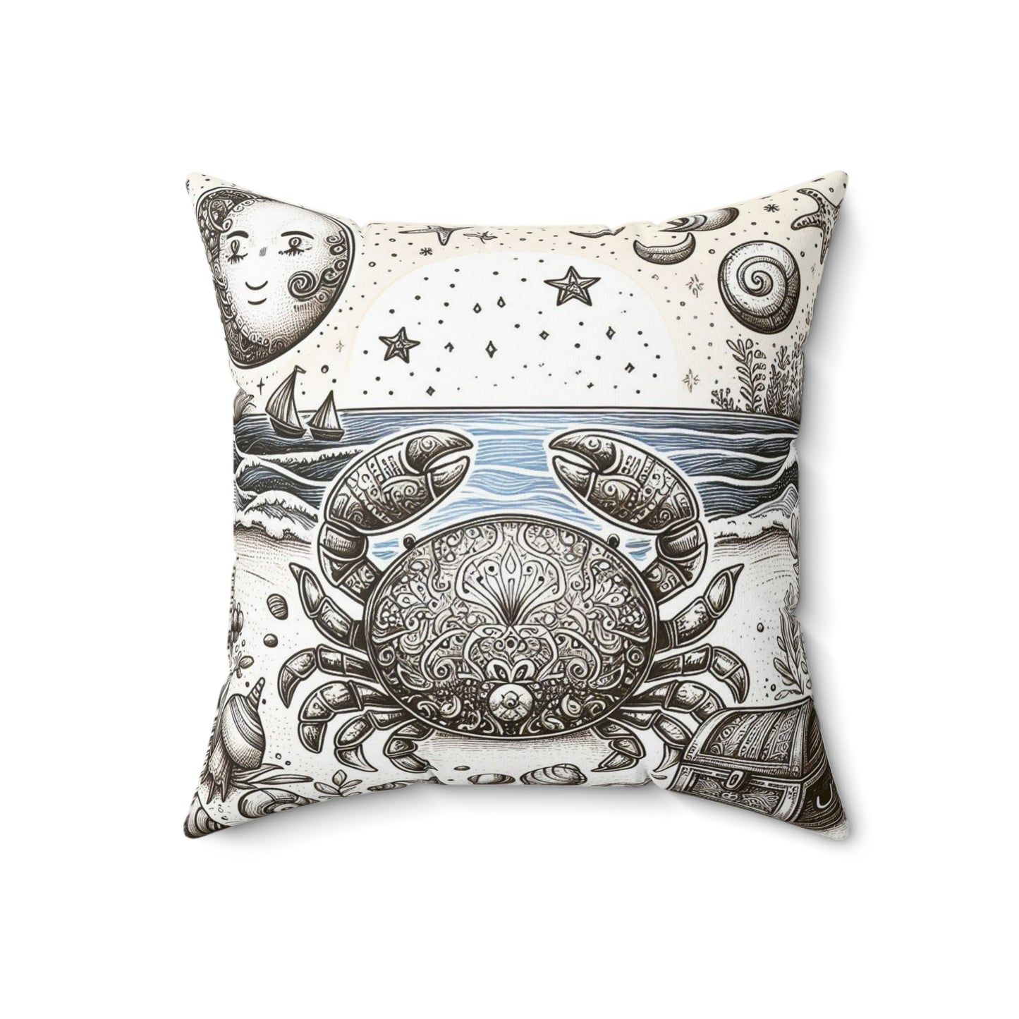 Astrological Artistry - Cancer - Cancer Artistic Symbolism Pillow - 33