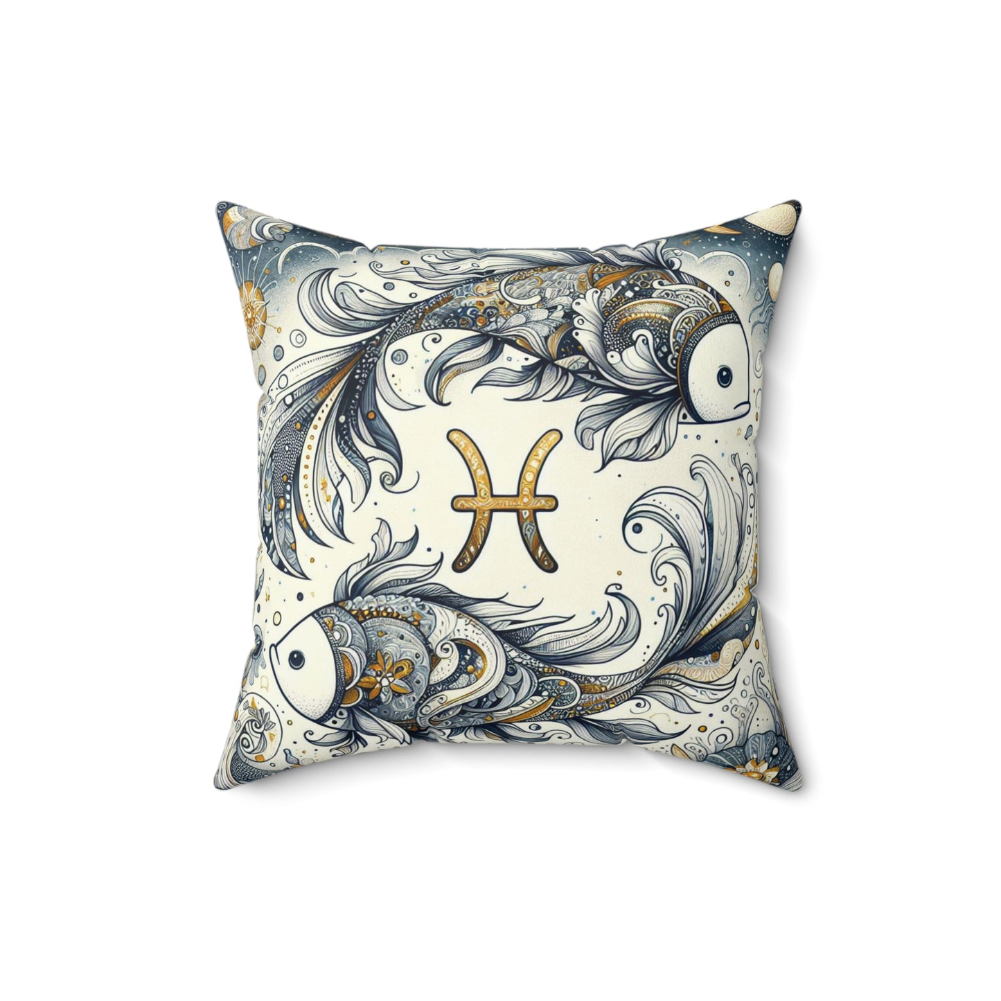 Astrological Artistry - Pisces - Pisces Artistic Symbolism Pillow - 33