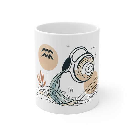 Zodiac Doodles - Aquarius - Aquarius Zodiac Doodles Mug - 53.30