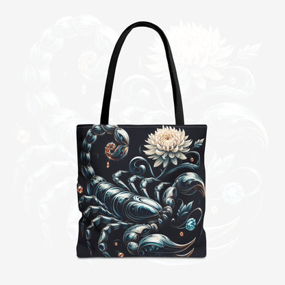 Astrological Blossoms and Crystals - Scorpio - Mystical Depths Tote Bag - 50