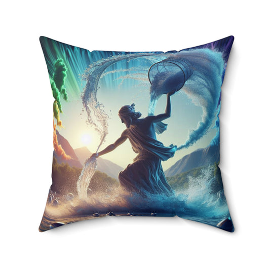 Ethereal Elegance - Aquarius - Aquarius Ethereal Elegance Pillow - 27.10