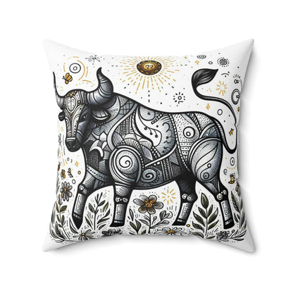 Astrological Artistry - Taurus - Taurus Artistic Symbolism Pillow - 33