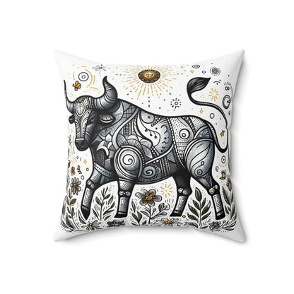Astrological Artistry - Taurus - Taurus Artistic Symbolism Pillow - 33