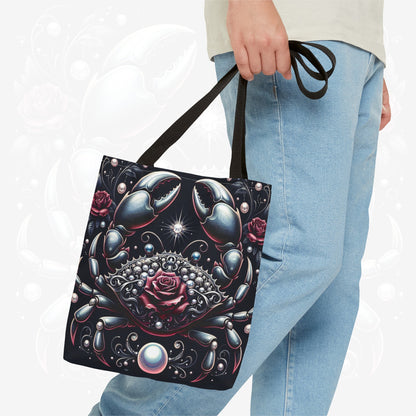 Astrological Blossoms and Crystals - Cancer - Moonlit Serenity Tote Bag - 50