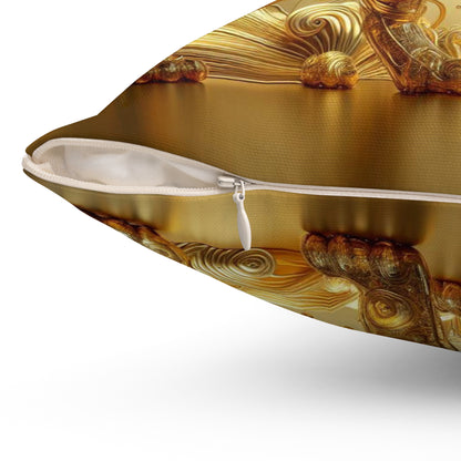 Sculpted Elegance and Blossoms - Leo - Leo Sculpted Elegance and Blossoms Pillow - 31.2
