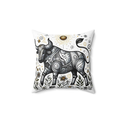 Astrological Artistry - Taurus - Taurus Artistic Symbolism Pillow - 33