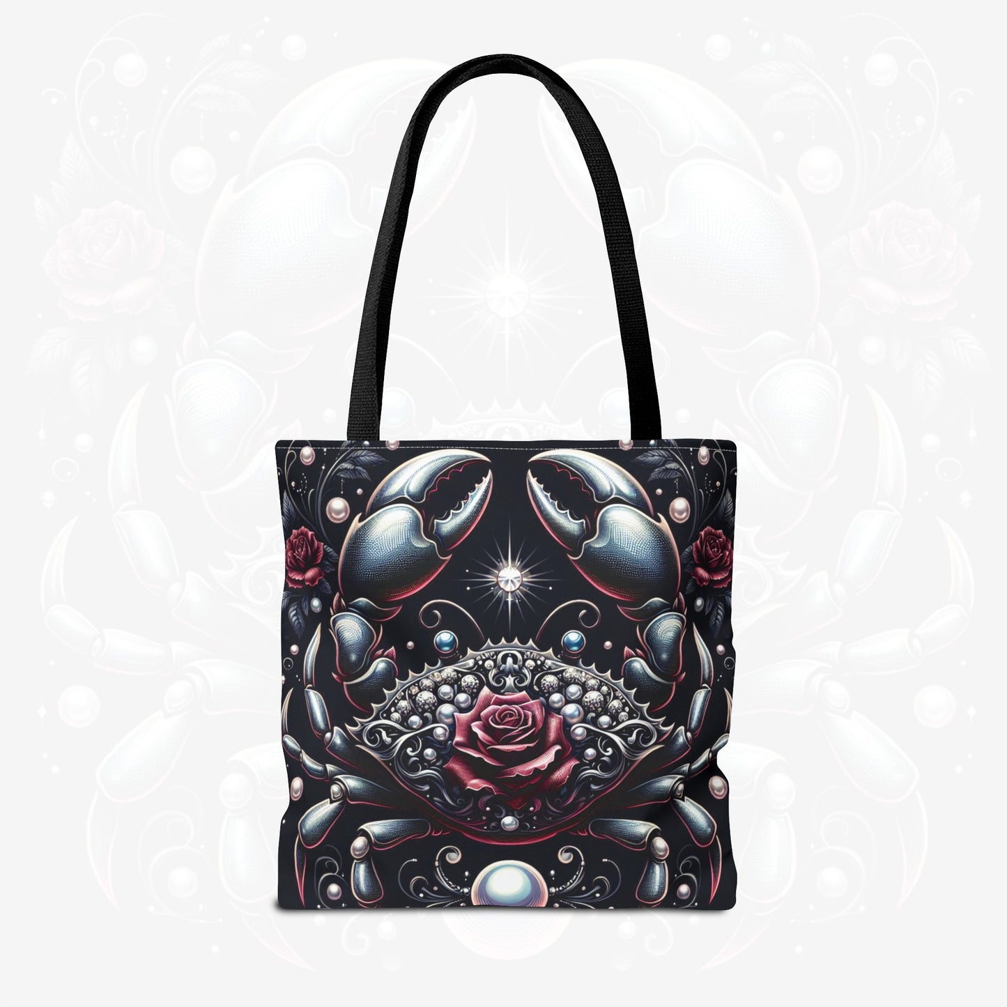 Astrological Blossoms and Crystals - Cancer - Moonlit Serenity Tote Bag - 50
