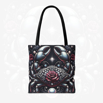 Astrological Blossoms and Crystals - Cancer - Moonlit Serenity Tote Bag - 50