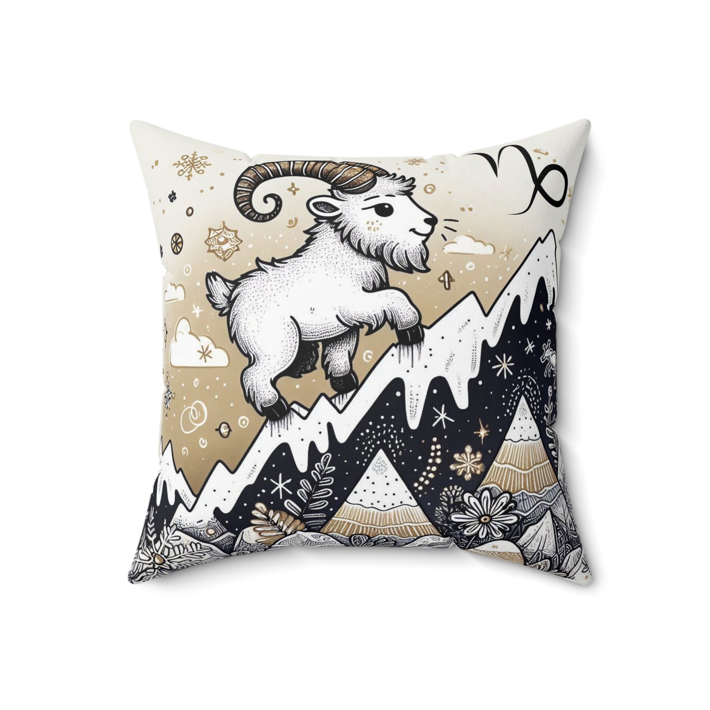 Astrological Artistry - Capricorn - Capricorn Artistic Symbolism Pillow - 33