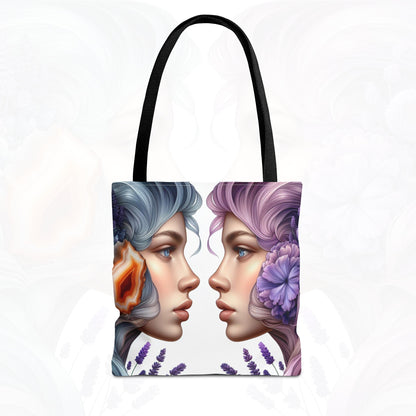 Astrological Blossoms and Crystals - Gemini - Dual Harmony Tote Bag - 50