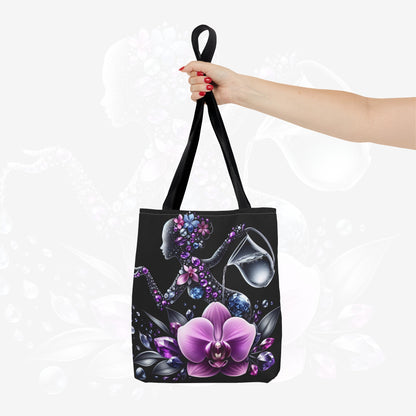 Astrological Blossoms and Crystals - Aquarius Visionary Insight Tote Bag - 50