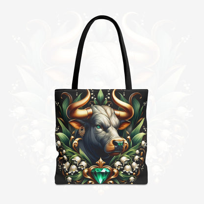 Astrological Blossoms and Crystals - Taurus - Earthly Elegance Tote Bag