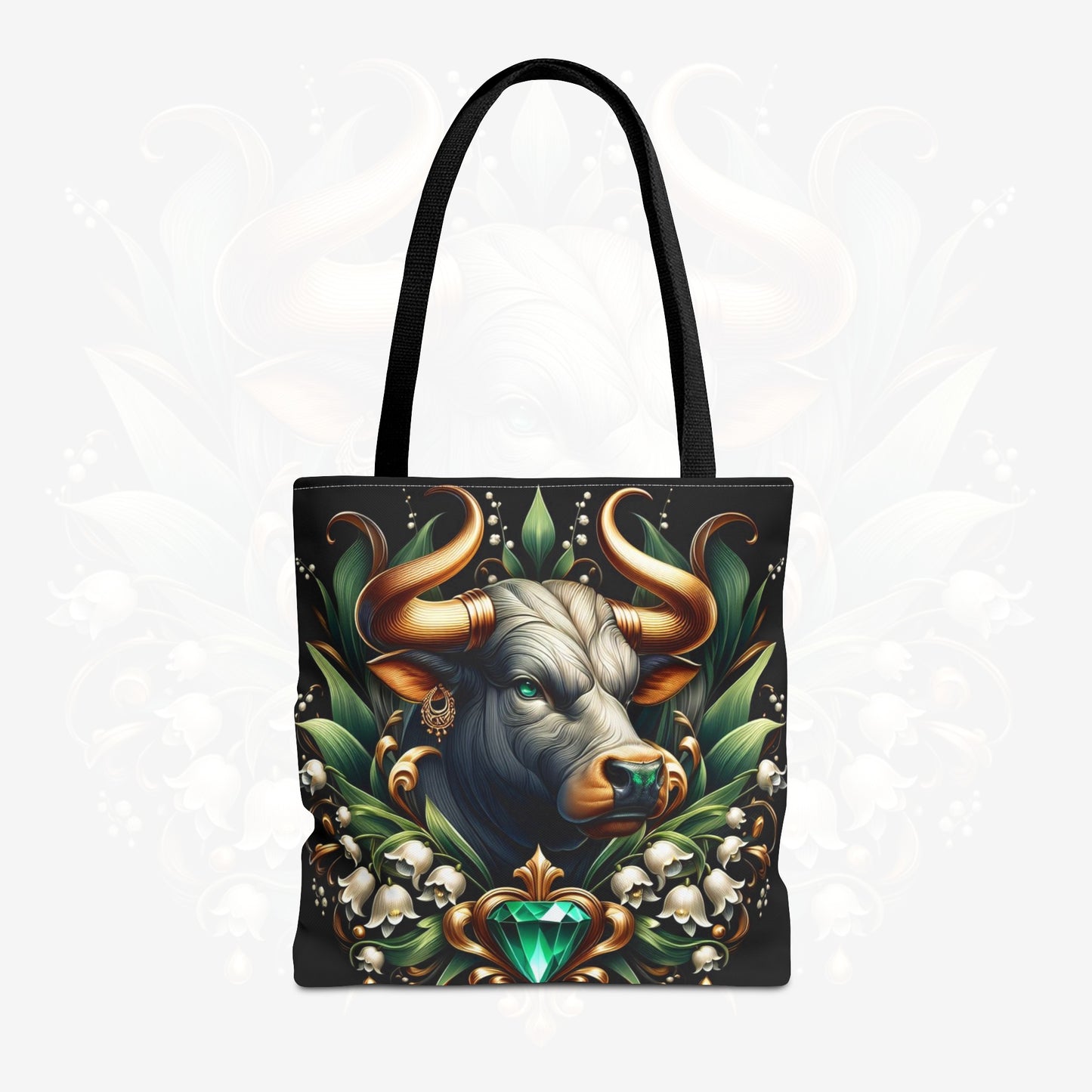 Astrological Blossoms and Crystals - Taurus - Earthly Elegance Tote Bag