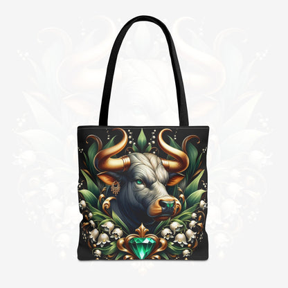 Astrological Blossoms and Crystals - Taurus - Earthly Elegance Tote Bag
