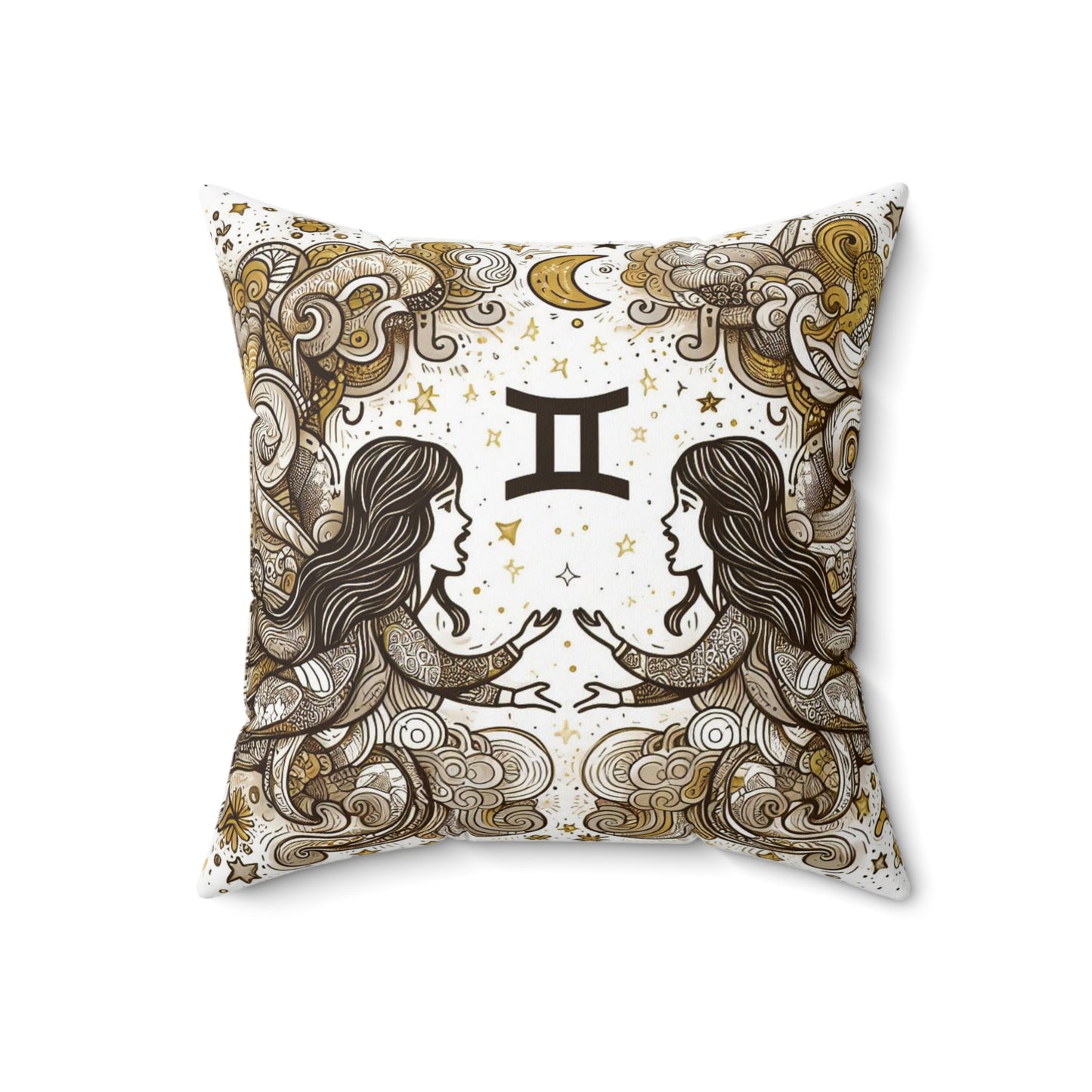 Astrological Artistry - Gemini - Gemini Artistic Symbolism Pillow - 33