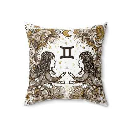 Astrological Artistry - Gemini - Gemini Artistic Symbolism Pillow - 33