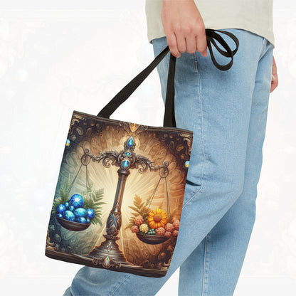 Astrological Blossoms and Crystals - Libra - Harmonious Balance Tote Bag - 50