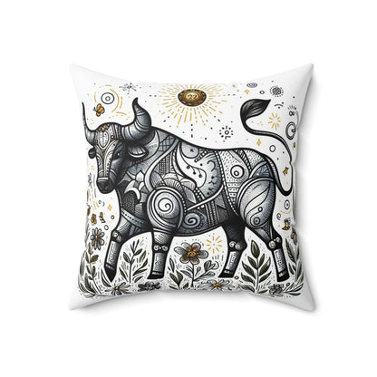 Astrological Artistry - Taurus - Taurus Artistic Symbolism Pillow - 33