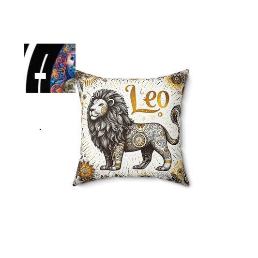Astrological Artistry - Leo - Leo Artistic Symbolism Pillow - 33